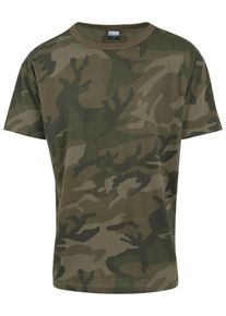 Urban Classics Herren Kurzarmshirt "Urban Classics Herren Camo Oversized Tee", grün, casual, Gr. S, gemustert, 60% Baumwolle, 40% Polyester, Shirts
