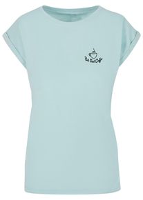 Merchcode Herren T-Shirt "Merchcode Damen Ladies But First Coffee Extended Shoulder Tee", blau, casual, Gr. XL, bedruckt, 100% Baumwolle, Shirts