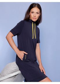 Damen Kurzarmshirt "Modalmix-Longshirt", CREATION L PREMIUM, Gr. 36, blau, 60% Modal, 35% Polyester, 5% Elasthan, unifarben, Shirts