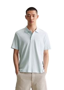 Marc O'Polo Herren Poloshirt "aus reiner Bio-Baumwolle"skyway blau, casual, Gr. L, MARC O'POLO DENIM, unifarben, Obermaterial: 100% Baumwolle, Shirts