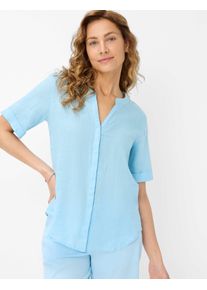 Brax Damen Kurzarmbluse "Style VERI", blau, Gr. 36, 100% Leinen, Blusen