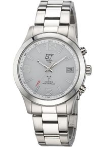 ETT Herren Funkuhr "Gobi", silber, Armbanduhren, Armbanduhr, Herrenuhr, Datum, Solar, Edelstahlarmband