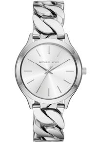 Michael Kors Damen Quarzuhr "SLIM RUNWAY CHAIN", silber, Armbanduhren, Armbanduhr, Damenuhr, Edelstahlarmband