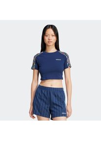 Damen T-Shirt "LIBERTY BBY TEE", blau, sportlich, Gr. XL, adidas originals, Obermaterial: 95% Baumwolle, 5% Elasthan, Shirts