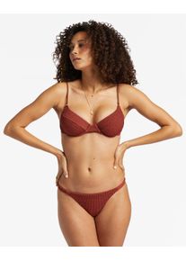 Billabong Damen Bügel-Bikini-Top "Shimmer High Morgan", rot, Gr. S, 75% Nylon, 15% Nylon, 8% Elasthan, 2% Metallfasern, Bikini-Oberteile
