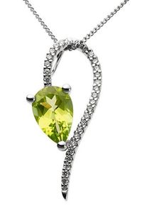 Firetti Damen Ketten-Anhänger "Schmuck Geschenk Gold 333 Halsschmuck Anhänger Halskette", 0,110 ct P2 = erkennbare Einschlüsse, Weißgold