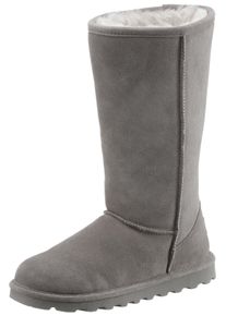 Bearpaw Damen Winterstiefel "ELLE TALL", Gr. 39, grau, Veloursleder, casual, Schuhe, Schlupfstiefel mit wasserabweisender Neverwet Imprägnierung