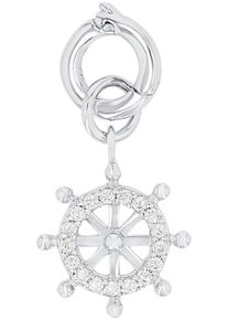 Amor Damen Charm-Einhänger "Steuerrad, 2038508", silber, Silber 925 (Sterlingsilber), Charms, mit Zirkonia (synth.)