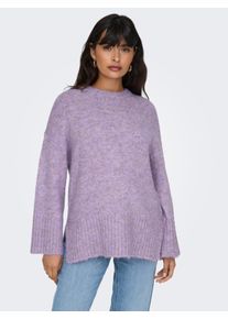 Only Damen Rundhalspullover "ONLMAGGIE LIFE LS LOOSE ONEK CC KNT", lila, modisch, Gr. S, meliert, Strick, Obermaterial: 70% Polyester, 21% Nylon, 8%