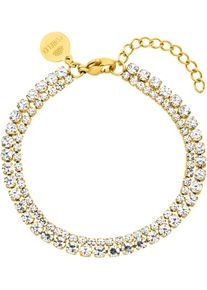 PURELEI Damen Armband "Schmuck Geschenk Festive Armkette, 2147-Bracelet-Festive", Edelstahl, gold, Edelstahl, Armbänder, mit Zirkonia (synth.)