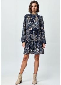 Melrose Damen Volantkleid, blau, feminin, Gr. 38, bedruckt, Web, Obermaterial: 100% Polyester, Kleider