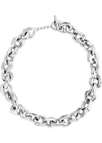 Calvin Klein Damen Edelstahlkette "Schmuck Edelstahl Halskette STATEMENT LINKS, 35000652", Edelstahl, L: 43cm B: 12mm, silber, Edelstahl, B:12mm,
