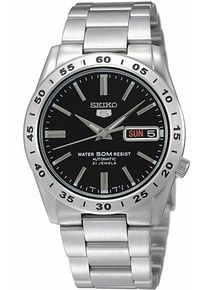 Seiko Damen Automatikuhr "Seiko 5", silber, Armbanduhren, Armbanduhr, Mechanische Uhr, Herrenuhr, Damenuhr, Datum