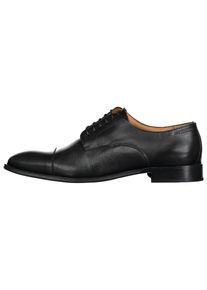 Roy Robson Herren Schnürschuh "Anzugsschuh - Derby Captoe", Gr. 41, schwarz, Leder, unifarben, elegant, Schuhe, Ton-in-Ton-Nähte