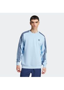 Herren Sweatshirt "3-STRIPES CREW", blau, sportlich, Gr. S, adidas originals, Obermaterial: 70% Baumwolle, 30% Polyester, Sweatshirts