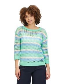 Betty Barclay Damen Strickpullover "Betty Barclay Grobstrick-Pullover mit Streifen", bunt, casual, Gr. 40, Strick, Obermaterial: 100% Polyacryl.,