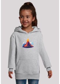 F4NT4STIC Mädchen Kapuzenpullover "Vulkanausbruch", grau, casual, Gr. 158, Obermaterial: 65% Baumwolle, 35% Polyester, Pullover, Premium Qualität