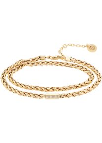 Tommy Hilfiger Damen Armband "SS24 SNAKE, 2780875, 2780876", Edelstahl, gold, Edelstahl, Armbänder