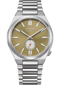 Citizen Damen Automatikuhr "Tsuyosa", silber, Armbanduhren, Armbanduhr, Mechanische Uhr, Herrenuhr, Damenuhr, Lederarmband