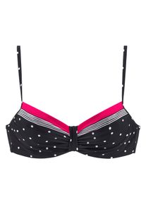 Lascana Damen Bügel-Bikini-Top "Monroe", bunt, Gr. 36, gepunktet, gestreift, Polyamid, Bikini-Oberteile