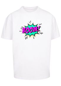Merchcode Herren T-Shirt "Merchcode Herren BOOM Comic Heavy Oversized Tee", weiß, casual, Gr. L, bedruckt, 100% Baumwolle, Shirts
