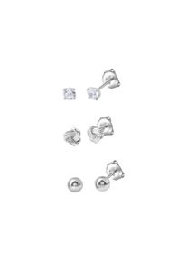 Celesta Damen Paar Ohrstecker, ONE-SIZE, Silber 925 (Sterlingsilber), weiß, Silber 925 (Sterlingsilber), Ohrringe