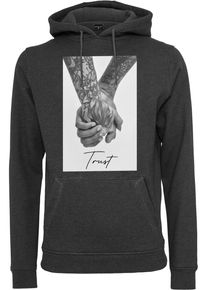 MisterTee Herren Sweatshirt "MisterTee Herren Trust 2.0 Hoody", grau, Gr. XS, bedruckt, 65% Baumwolle, 35% Polyester, Sweatshirts