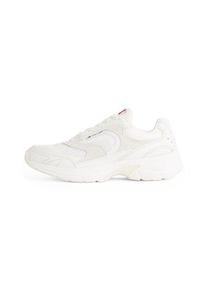 Tommy Jeans Herren Sneaker "THE CONEY", Gr. 44, weiß, Textil, Lederimitat, Veloursleder, sportlich, Schuhe, Freizeitschuh, Halbschuh, Schnürschuh mit