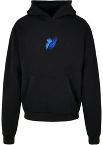 MisterTee Herren Sweatshirt "MisterTee Unisex Le Papillon Heavy Oversize Hoody", schwarz, Gr. L, bedruckt, 100% Baumwolle, Sweatshirts
