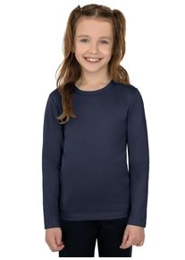 TRIGEMA Kinder Longsleeve "TRIGEMA Langarmshirt", blau, Basic, Gr. 116, 95% Baumwolle, 5% Elastan, Shirts