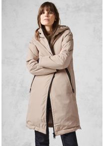 Cecil Damen Trenchcoat, beige, casual, Gr. XXL, unifarben, Stoff, 100% Polyester, Mäntel, mit Kapuze mit Tunnelzugband