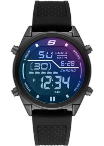 Skechers Herren Chronograph "KENTWOOD", schwarz, Armbanduhren, Quarzuhr, Armbanduhr, Herrenuhr, Silikonarmband, digital, Wochentag