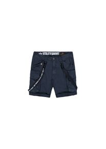 Herren Shorts "Alpha Industries Men - Shorts Utility Short", blau, Gr. 28, Alpha Industries, Obermaterial: 98% Baumwolle, 2% Elastan, Hosen