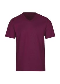 TRIGEMA Damen T-Shirt "TRIGEMA V-Shirt DELUXE Baumwolle", rot, Basic, Gr. S, 100% Baumwolle, Shirts