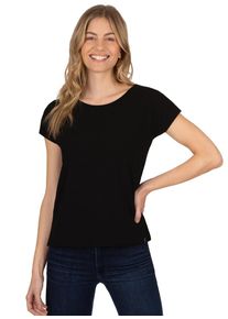 TRIGEMA Damen T-Shirt "TRIGEMA T-Shirt aus Viskose", schwarz, Basic, Gr. XS, 94% Viskose, 6% Elastan, Shirts