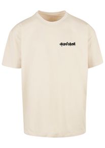 Merchcode Herren T-Shirt "Merchcode Herren Unfollow front X Oversize Tee", beige, casual, Gr. XS, unifarben, 100% Baumwolle, Shirts