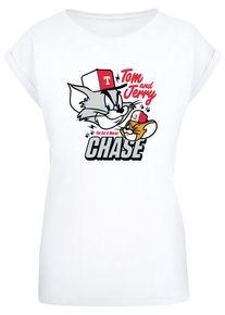 ABSOLUTE CULT Herren T-Shirt "ABSOLUTE CULT Damen Ladies Tom and Jerry - Chase T-Shirt", weiß, casual, Gr. L, bedruckt, 100% Baumwolle, Shirts