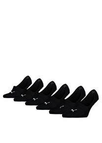 Puma Damen Füßlinge "Puma UNISEX FOOTIE 6P ECOM", Gr. 43, schwarz, Baumwollmischung, Socken, Mit Logo