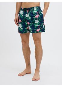 Jack & Jones JACK & JONES Herren Badeshorts "JPSTMAUI JJSWIM NOVELTY AOP AKM SN", blau, modisch, Gr. S, gemustert, Web, Polyester, Badehosen