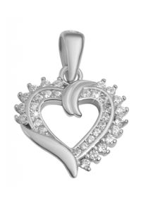 Adelia´s ADELIA ́S Damen Ketten-Anhänger "Neuheit 2025 - eleganter Herz Anhänger aus 925 Sterling Silber", Silber 925 (Sterlingsilber), silber, Silber 925