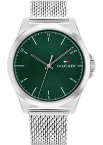 Tommy Hilfiger Herren Quarzuhr "CLASSIC", silber, Armbanduhren, Armbanduhr, Herrenuhr, analog, Edelstahlarmband