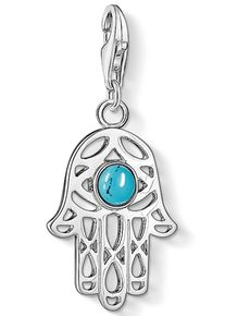 Thomas Sabo Damen Charm-Einhänger "Fatimas Hand, 1052-404-17", bunt, Silber 925 (Sterlingsilber), Charms, mit Türkis-Imitat