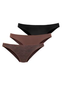 Lascana Damen Bikinislip "aus hochwertiger Modal-Qualität", Gr. 32, braun, Obermaterial: 94% Modal (TENCEL), 6% Elasthan, animal-print, unifarben,