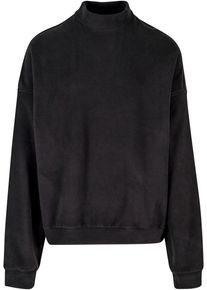 Urban Classics Herren Rundhalspullover "Urban Classics Herren Oversized Polar Fleece Crew", schwarz, casual, Gr. L, unifarben, 100% Polyester,