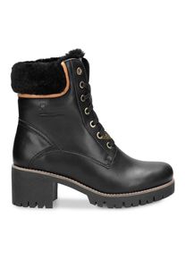 Panama Jack Damen Winterstiefelette, Gr. 42, schwarz, Nappaleder, klassisch, Schuhe, mit kuscheligem Lammfell Futter