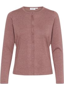 Saint Tropez Damen Strickjacke "A8661, MilaSZ R-Neck Cardigan"antler melange, modisch, Gr. XS, meliert, Strick, Obermaterial: 80% Viskose, 20%