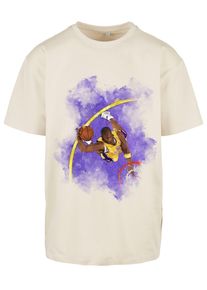 MisterTee Herren T-Shirt "MisterTee Unisex Basketball Clouds 2.0 Oversize Tee", beige, casual, Gr. XXL, bedruckt, 100% Baumwolle, Shirts