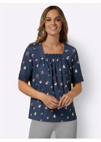 Classic Basics Damen Kurzarmshirt "Kurzarm-Shirt", bunt, Gr. 40, 100% Baumwolle, Shirts