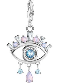 Thomas Sabo Damen Charm-Einhänger "Nazar's Auge mit Steinen, 2168-347-7", silber, Silber 925 (Sterlingsilber), Charms, mit Glas-Keramik Stein,