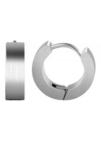 Adelia´s ADELIA ́S Damen Paar Creolen "Neuheit 2025 - Damen Creolen aus mattem Edelstahl Ø 9 mm", Damen, Edelstahl, silber, Edelstahl, Ohrringe